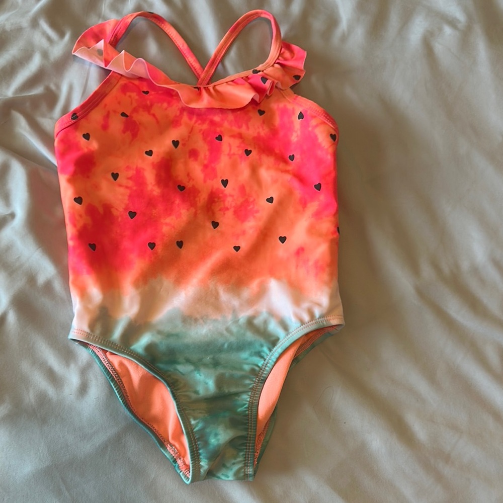 Jumping Beans Watermelon Heart Swimsuit